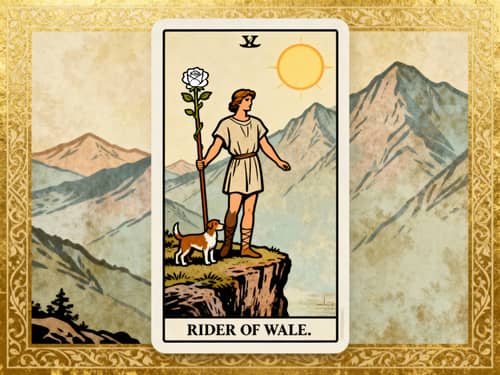 The Fool Tarot Card - Rider-Waite Style Illustration The Fool Tarot Card - Rider-Waite Style Illustration