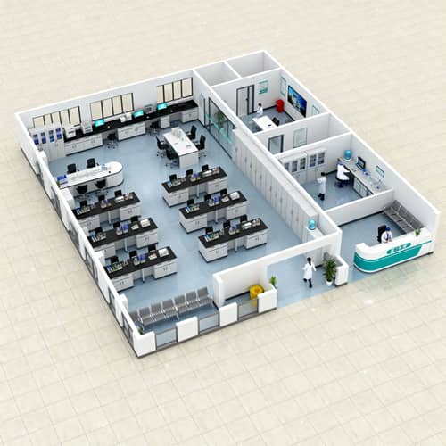 Spacious Clinical Laboratory Floor Plan Design Spacious Clinical Laboratory Floor Plan Design