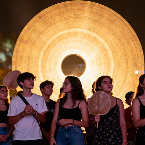 Curtsey Light Shines Over Excited Fans Curtsey Light Shines Over Excited Fans