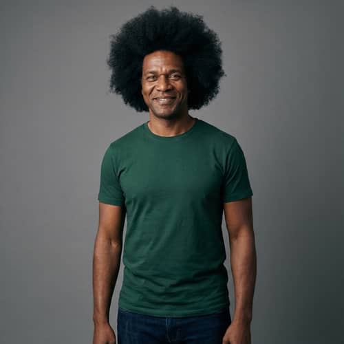 Stylish Man with Afro: Fashion Inspiration