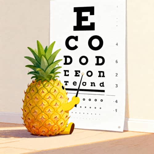 Pineapple Testing Vision: Eye Chart Fun Pineapple Testing Vision: Eye Chart Fun