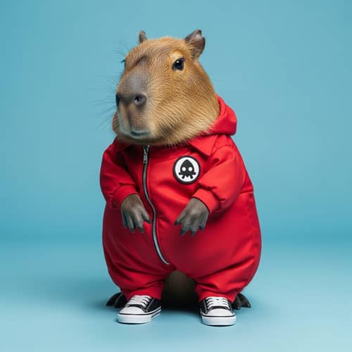 Capybara in Squid Game Costume Capybara in Squid Game Costume