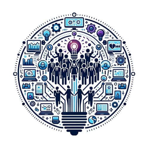 Technological Innovation Fueled by Teamwork Logo