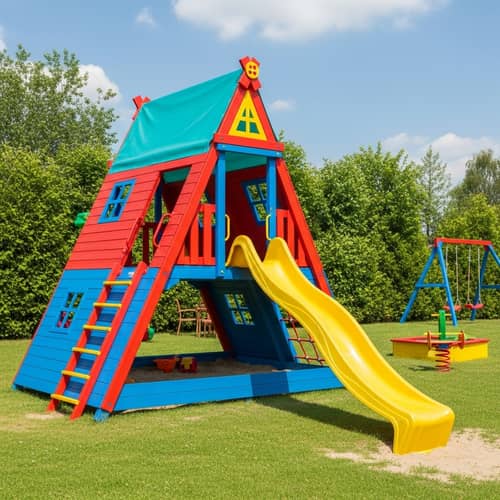 Kids' Playhouse A-Shaped Slide Game