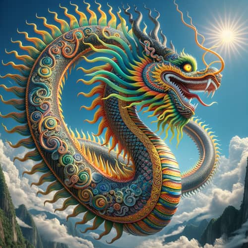 Majestic Indian Dragon Flight | Colorful Scales & Ancient Wisdom