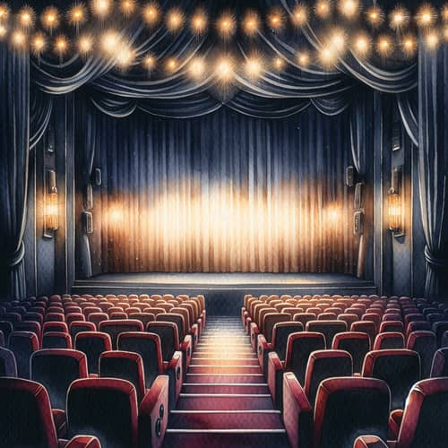 Luxurious Cinematic Ambiance in Watercolor Painting
