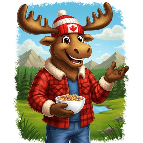 Canadian Mascot for Cereal Box
