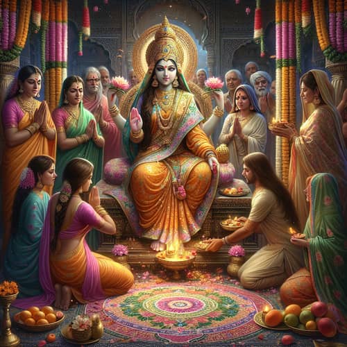 Saraswati Puja: Traditional Hindu Ceremony with Goddess of Wisdom