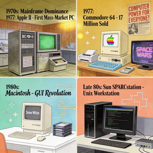 Evolution of Retro Computers (1970-1990)