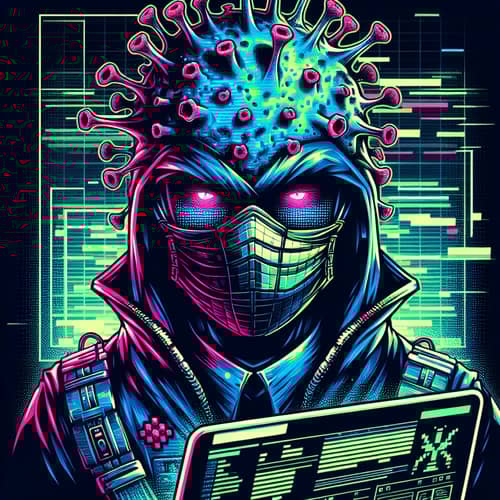 Personified Pathogen Hacker - Cyberpunk Art