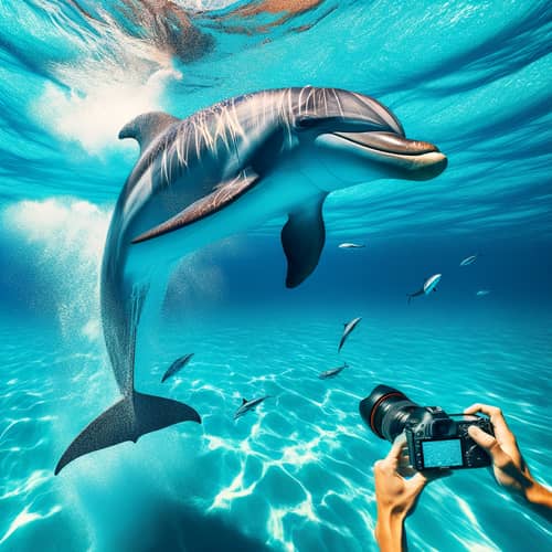 Playful Dolphin Leaping | Vibrant Underwater Photography