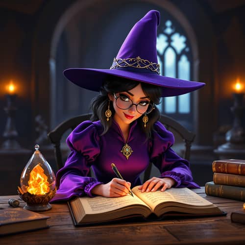 Enchanting 3D Disney-Style Wizard Woman Art