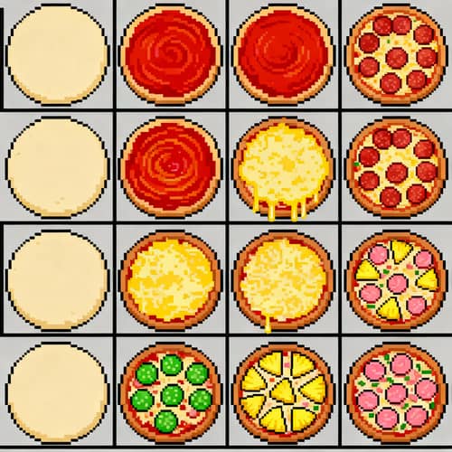 2D Game Pizza Sprite Sheet Creation