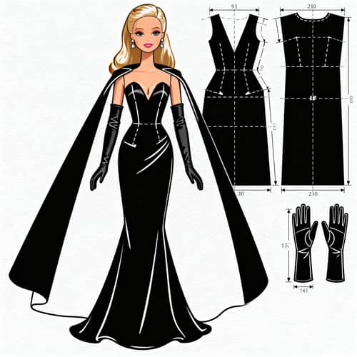 Elegant Barbie Dress Sewing Pattern Elegant Barbie Dress Sewing Pattern
