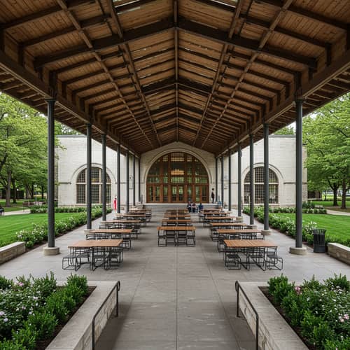 Create a Stunning Library with Dining Pergola
