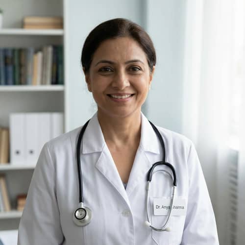 Trustworthy Doctor Headshot in White Coat Trustworthy Doctor Headshot in White Coat