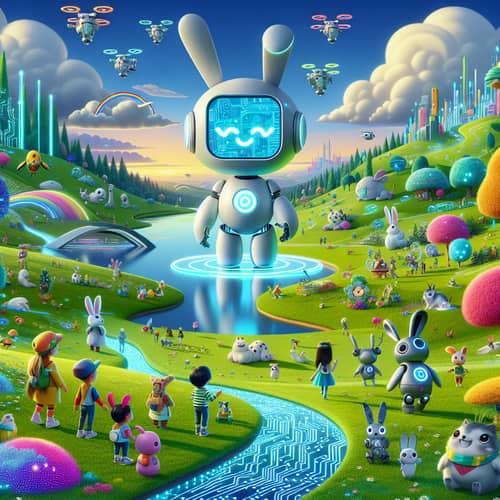 Tech-Enhanced Adventure in a Vibrant Landscape