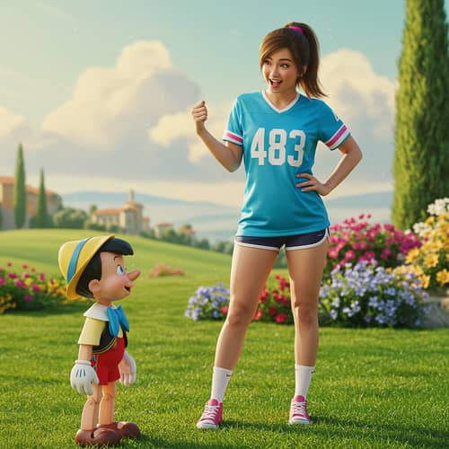 Pinocchio's Girlfriend with Jersey Number 483