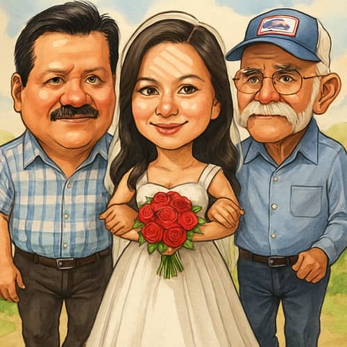 Fun Wedding Caricature Art