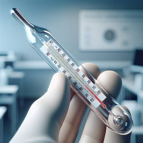 High Fever Thermometer Photo | Realistic Fever Temperature