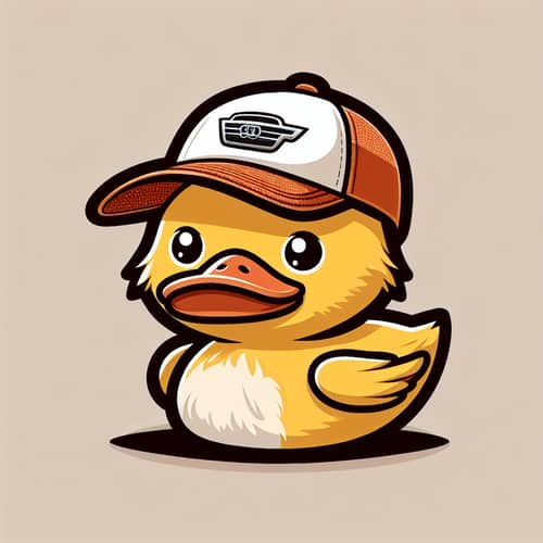 Duck in Hat Car Logo | Website Name