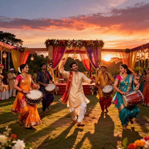 Vibrant Indian Wedding Celebration in the Countryside Vibrant Indian Wedding Celebration in the Countryside