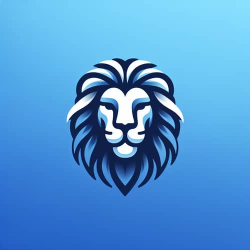 Sky Blue Lion Logo Design