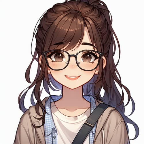 Meet Hannah: Dark Brown Hair Girl with Glasses | Student Style