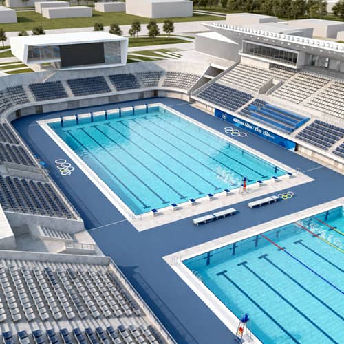 Olympic Aquatic Stadium: 9000 Permanent Seats Olympic Aquatic Stadium: 9000 Permanent Seats