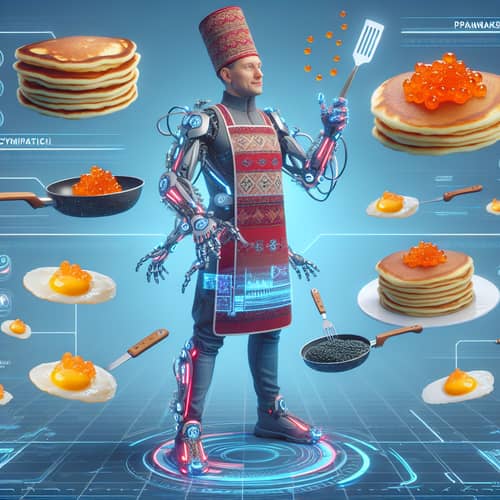 Futuristic Cyber Maslenitsa Celebration - Interactive Visuals