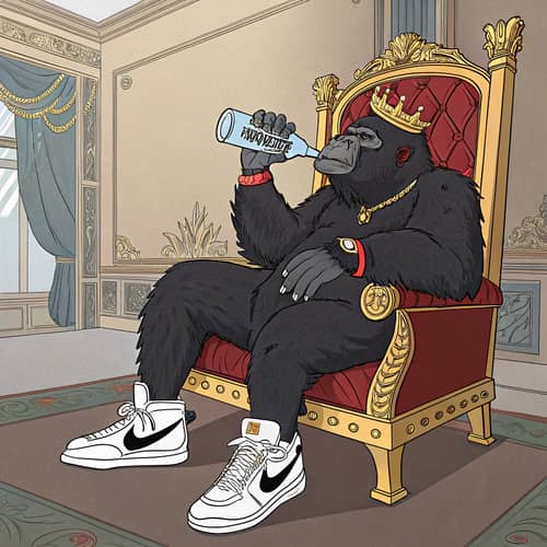 Gorilla Royalty: Cartoon Album Cover Art