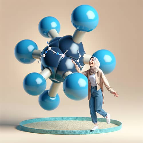 Middle-Eastern Woman in Serotonin Molecule | Curiosity & Wonder