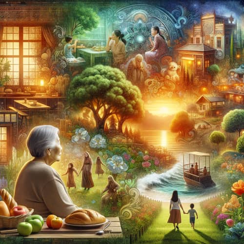 Nostalgic Memories Tapestry | Asian Woman's Dreamscapes