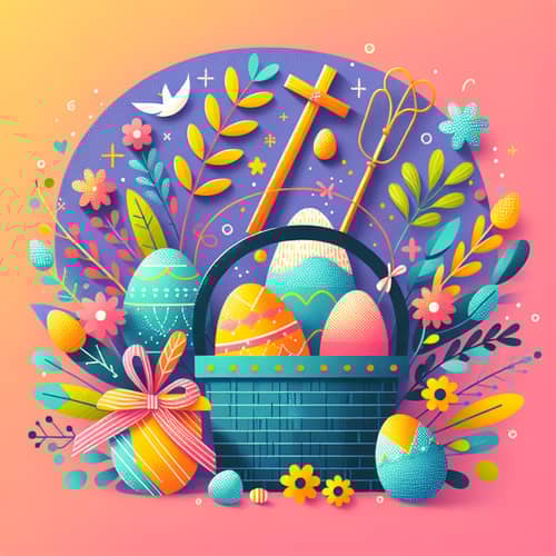 Vibrant & Minimalist Easter Image for Friends & Family