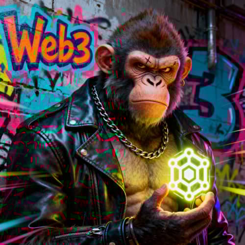 Unique Web3 Profile Picture: Tough Monkey Character Unique Web3 Profile Picture: Tough Monkey Character
