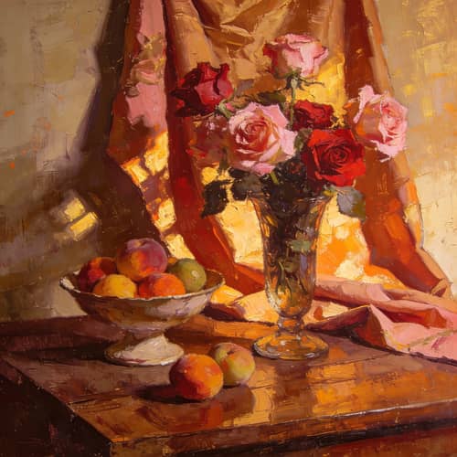 Classical Oil Painting with Rich Textures & Colors