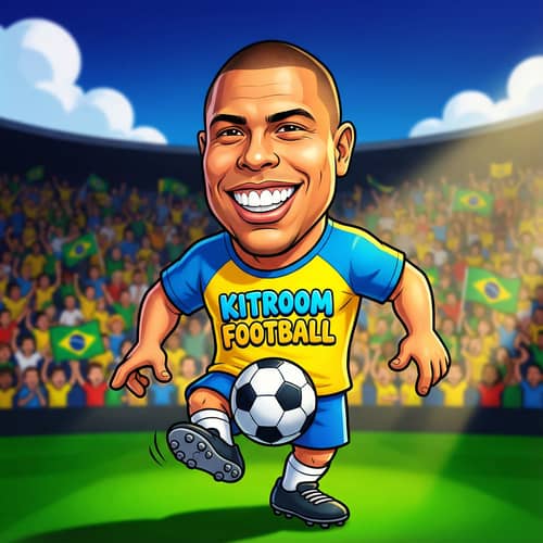 Cartoon Caricature of a Brazilian Soccer Star Cartoon Caricature of a Brazilian Soccer Star