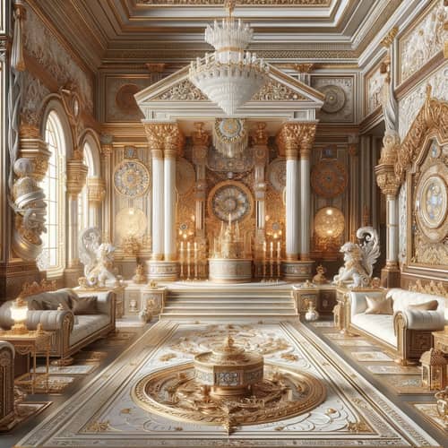 Luxurious Dynasty Era Time Travel Scene with Detailed Opulence