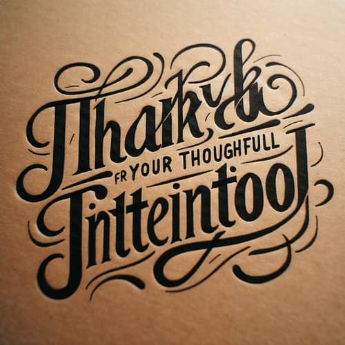 Heartfelt Thank You Message on Cardboard