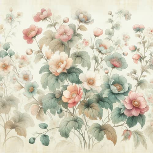 Delicate Watercolor Floral Patterns for Serene Atmosphere