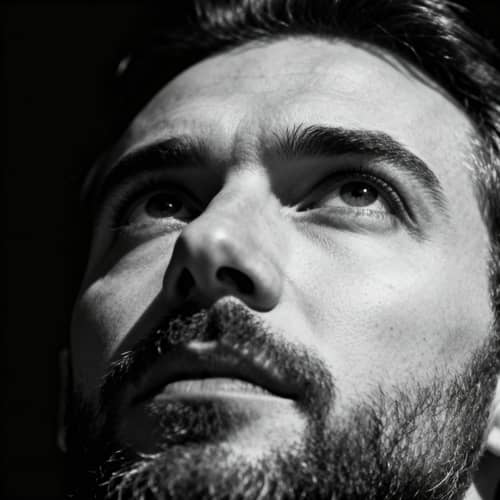 Intense Hyper-Realistic Black and White Portrait Intense Hyper-Realistic Black and White Portrait