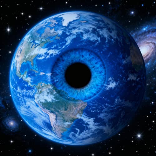 Cosmic Eye: Planet Merging Art Cosmic Eye: Planet Merging Art