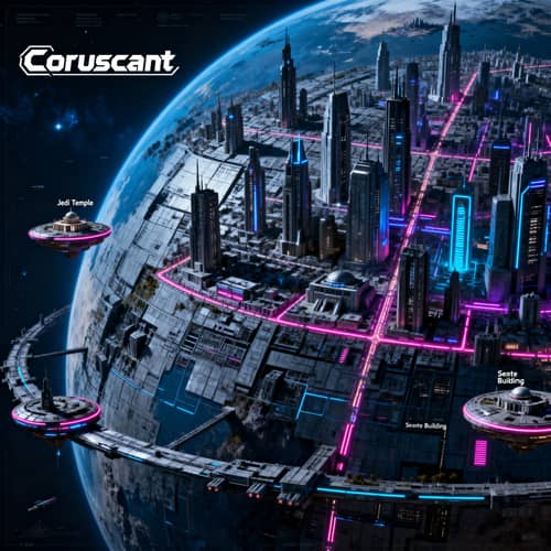 Coruscant Planet Map - Explore the Galactic City Coruscant Planet Map - Explore the Galactic City