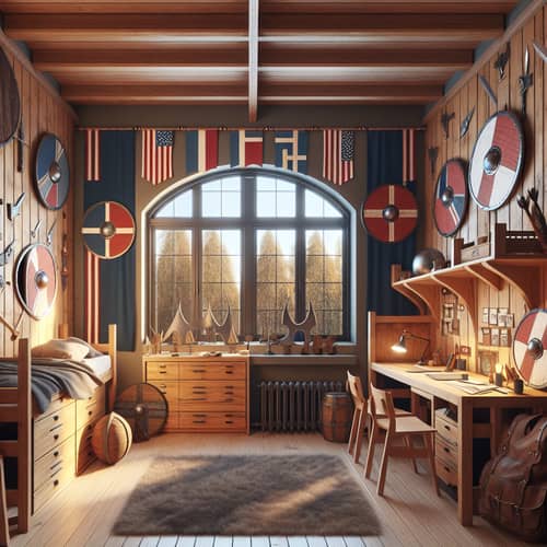 Viking Student Dorm: Scandinavian Vibes and Cozy Woodcraft