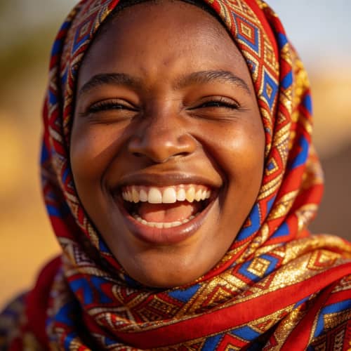 Joyful Somali Woman in Hijab