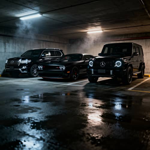 Cinematic Night-Time Luxury Car Wallpaper