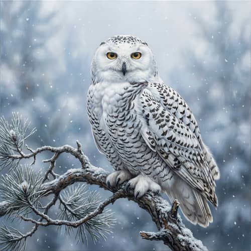Majestic Snowy Owl Art: A Hyper-Realistic Masterpiece