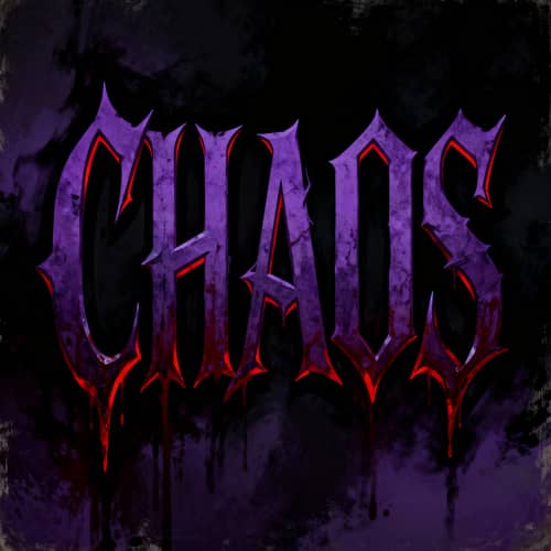 Chilling CHAOS Horror Logo | Gothic Typography Design Chilling CHAOS Horror Logo | Gothic Typography Design