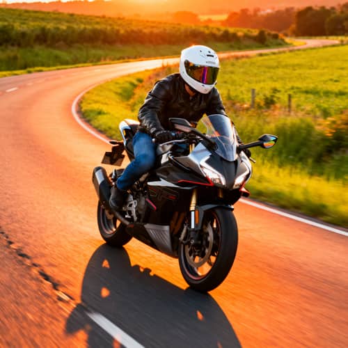 Adventure Awaits: Rider on a Sports Motorcycle Adventure Awaits: Rider on a Sports Motorcycle