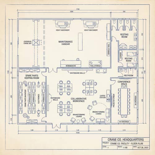 Crane Company Floor Plan - Detailed Architectural Design